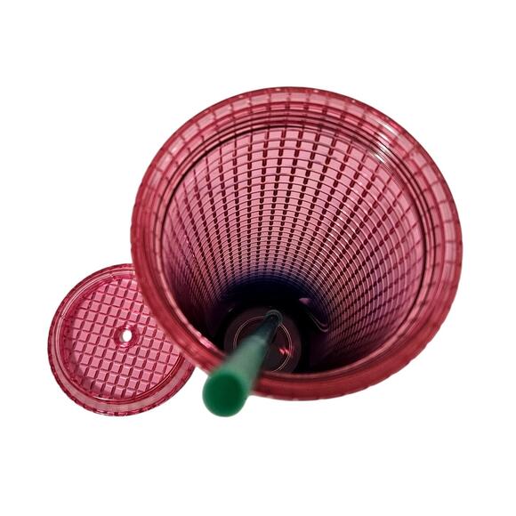 Starbucks 2022 Summer Watermelon Gradient Grid Venti 24 OZ Cold Cup Tumbler NWT - Picture 6 of 6